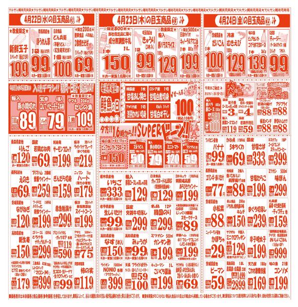 【4月21日(火)～4月24日(金)】 越谷花田店お買い得品のご案内です!!4月21日(火)～4月24日(金)-2