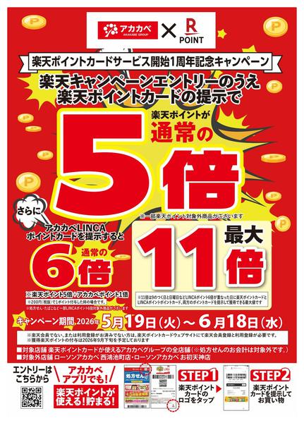 2026年5月19〜31日まで楽天ポイント開始1周年キャンペーン開催！new-1