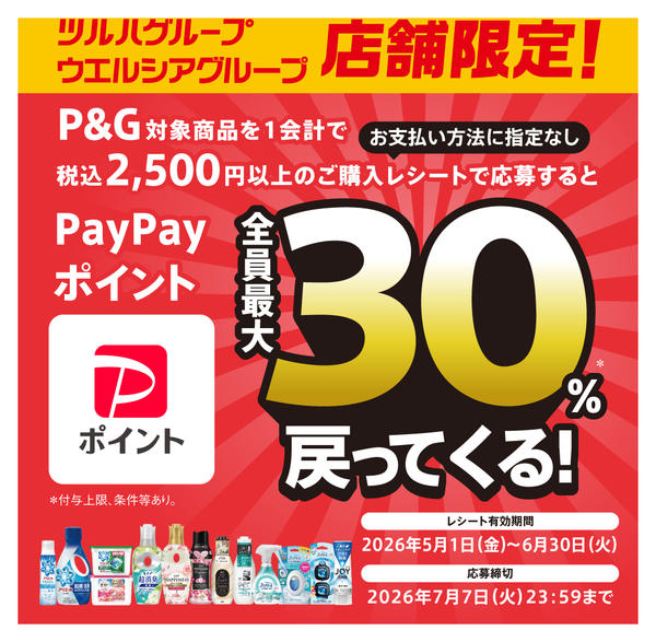 2026年4月30日〜6月30日までPayPayポイント最大30%戻ってくるnew-2