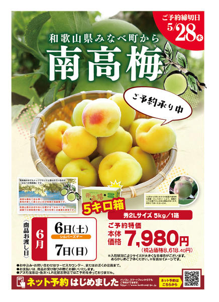 2026年5月13〜28日までみなべの南高梅・ご予約承り中！-1