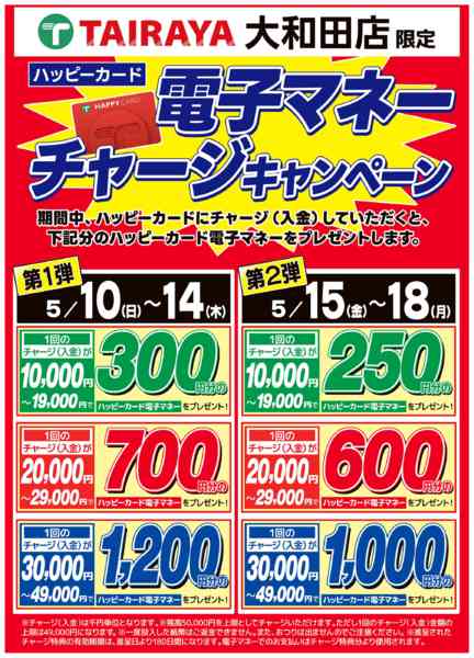 2026年5月10〜18日まで大和田店チャージキャンペーン-1