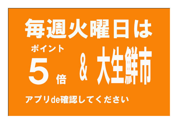 2026年5月26日限り毎日がお得な曜日市！new-1