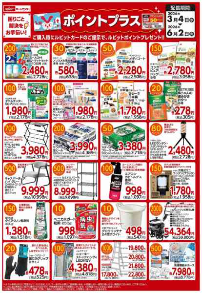 2026年3月4日〜6月2日までポイントプラス-1