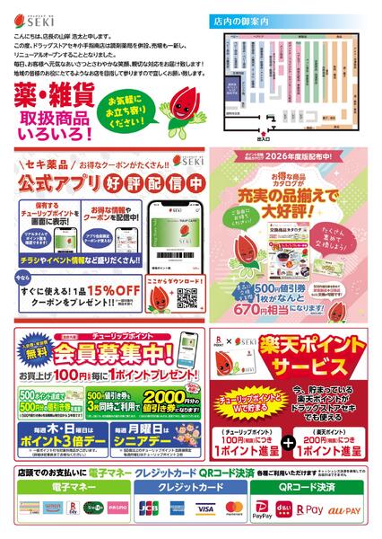 6月25日～6月26日セキ薬品小手指南店ポイント5倍リニューアルOP B4チラシ-2