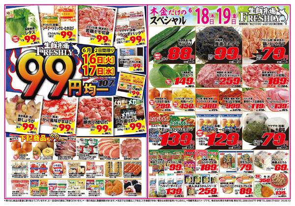 FRESHLY 生鮮市場 岡谷店・伊那店のチラシ2026年6月16日(火) ～ 2026年6月19日(金)-1