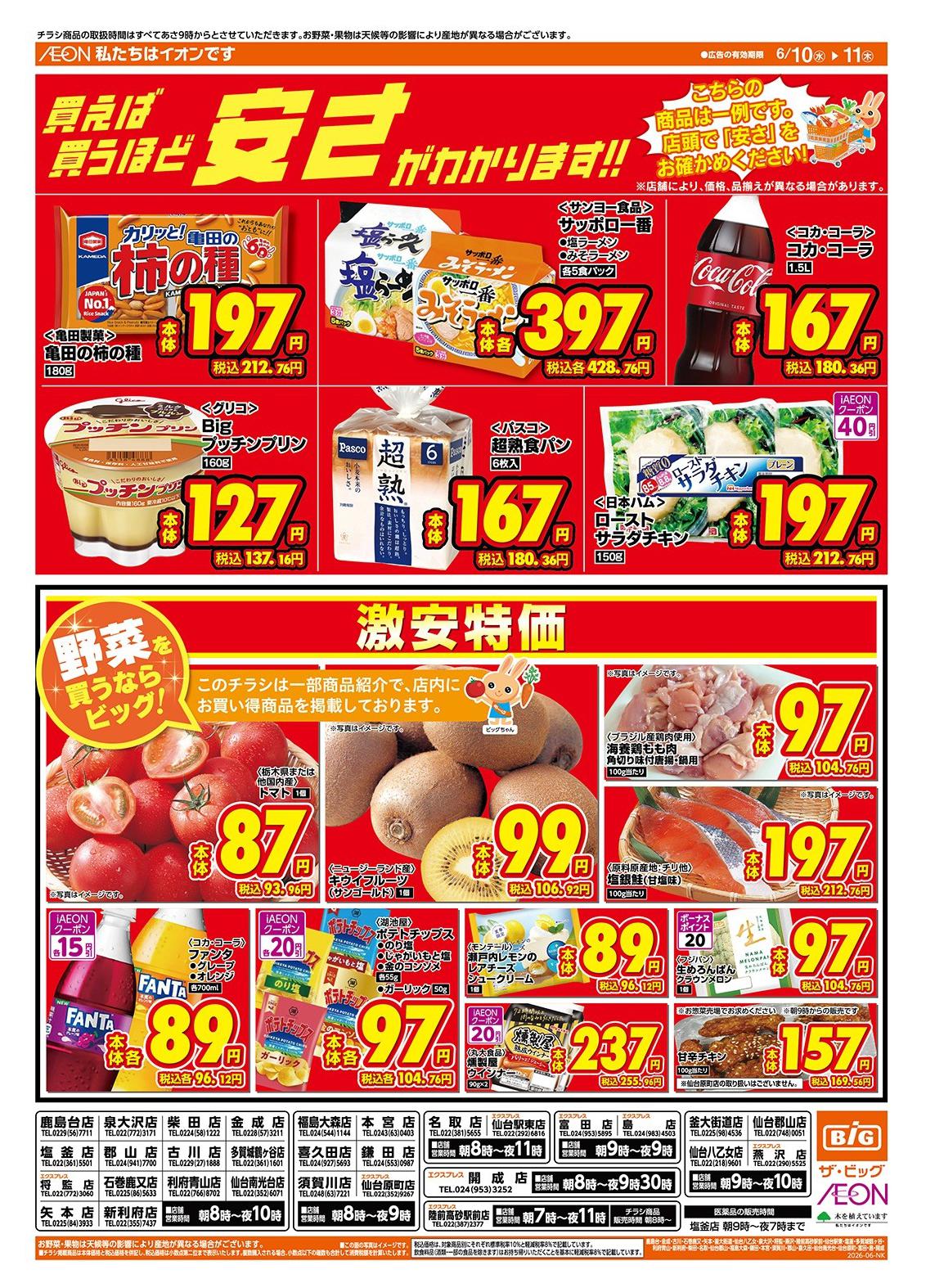 NEWS チラシ ザ・ビッグ鹿島台店のチラシ｜最新の特売・セール情報【チラシガイド】