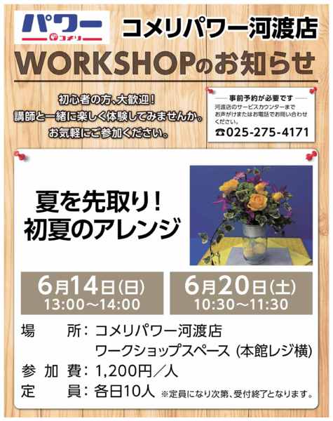 2026年6月11日〜20日までコメリ河渡店ワークショップ！new-1