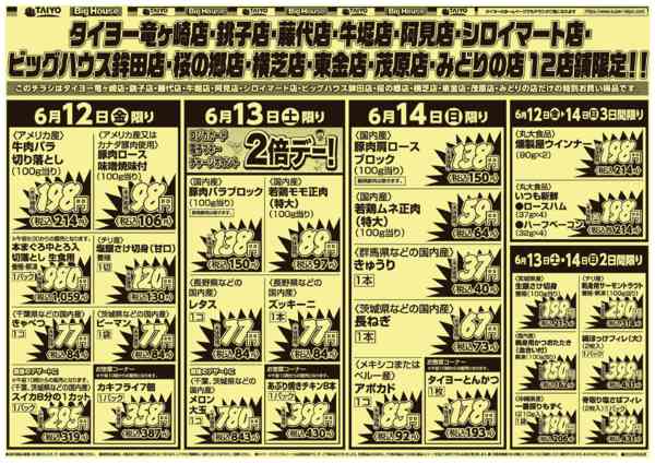 2026年6月12日〜14日まで１２店舗限定号外チラシ6月12日～14日new-1