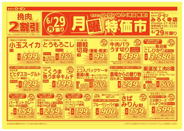 6/29（月）限り　月曜特価市new-1