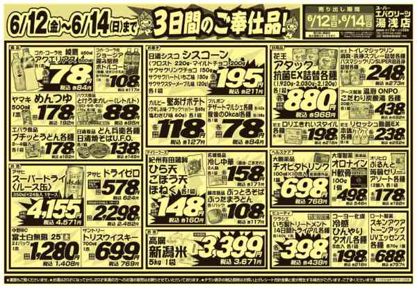 2026年6月12日〜14日まで３日間のご奉仕品！new-1