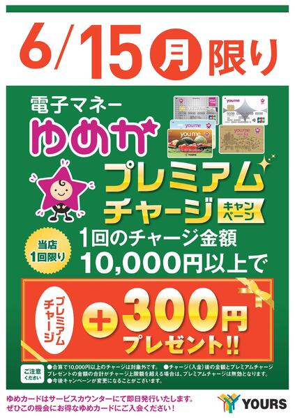 電子マネーゆめか　プレミアムチャージキャンペーン-1