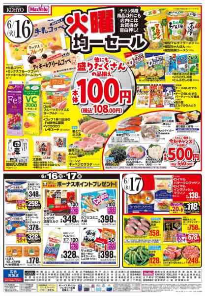 2026年6月15日〜17日まで【火曜得だ値＋均一セール】new-2