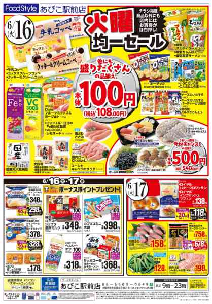 2026年6月15日〜17日まで【火曜得だ値＋均一セール】new-2