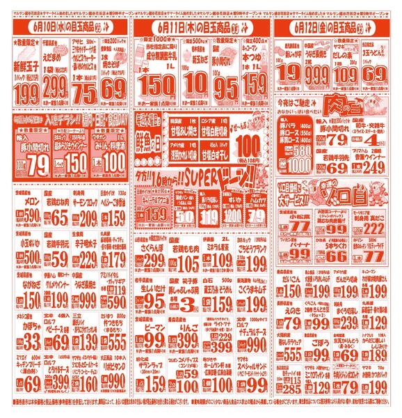 【6月9日(火)～6月12日(金)】 越谷花田店お買い得品のご案内です!!6月9日(火)～6月12日(金)-2