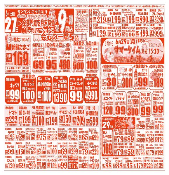 【6月27日(土)～6月29日(月)】 越谷花田店お買い得品のご案内です!!6月27日(土)～6月29日(月)-1