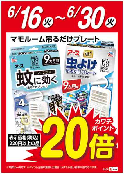 2026年6月16日〜30日までマモルーム吊るだけプレートポイント20倍-1