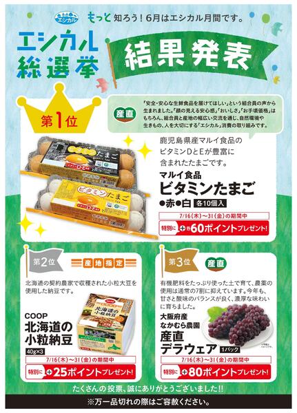 エシカル総選挙結果発表！当選商品お1つご購入ごとに表記のポイントプレゼント！-1