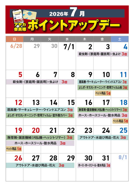 2026年7月1日〜31日まで7月のポイントアップデー-1