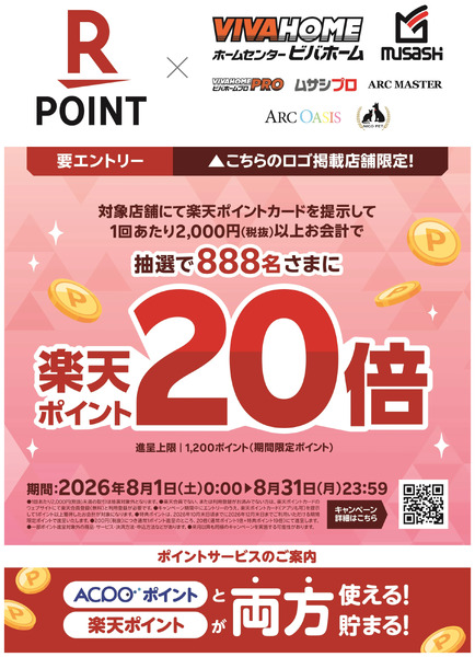 今月も楽天ポイントのキャンペーン開催中!8月1日～8月31日new-1