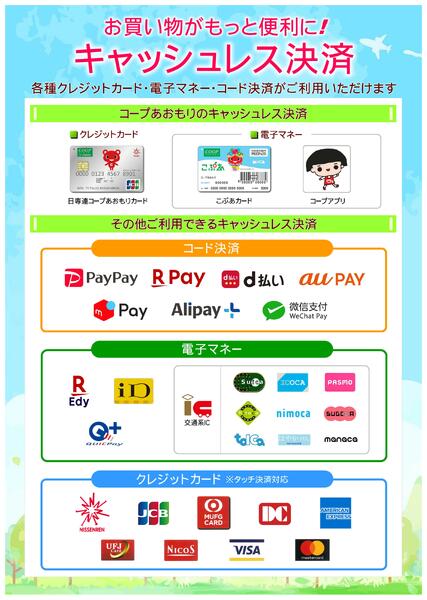 各種キャッシュレス決済がご利用いただけます2026年09月12日（土）〜-1