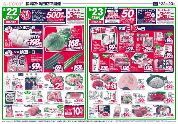今日のごはんはコレ！　家計応援300品　A&COOP版2026年09月22日（火）〜2026年09月23日（水）-1