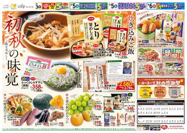 初秋の味覚　炊き込みご飯　ふっくらしらす干し　岩手銀河のしずく　秋の行楽に！お弁当材料　味噌・即席みそ汁・お茶（葉）１０％引-2