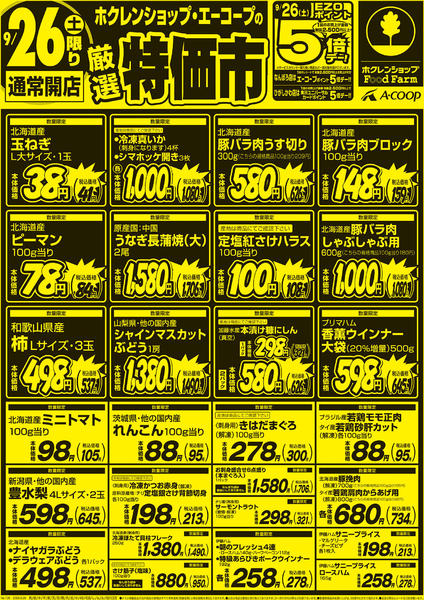 2026年9月26日限り厳選特価市new-1