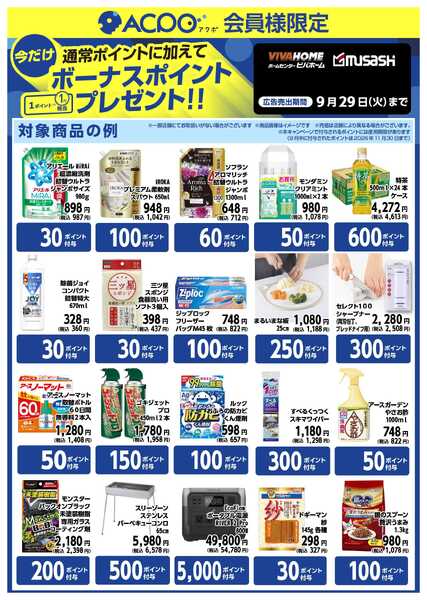 ビバホーム 今月のACPOボーナスポイント商品のご紹介！-1
