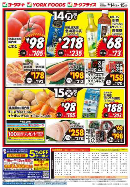 2026年9月14日〜15日まで売出日：9/14(月)・9/15(火)-2