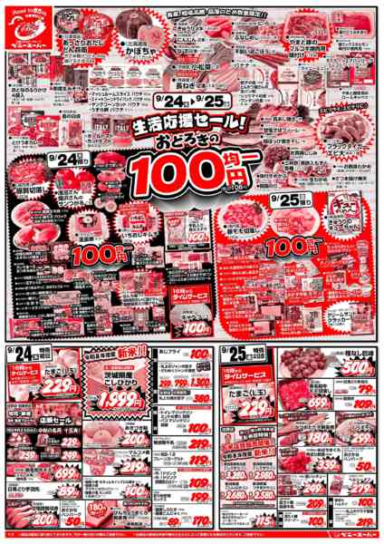 2026年9月24日〜28日まで生活応援100円均一&土日11時タイム-1