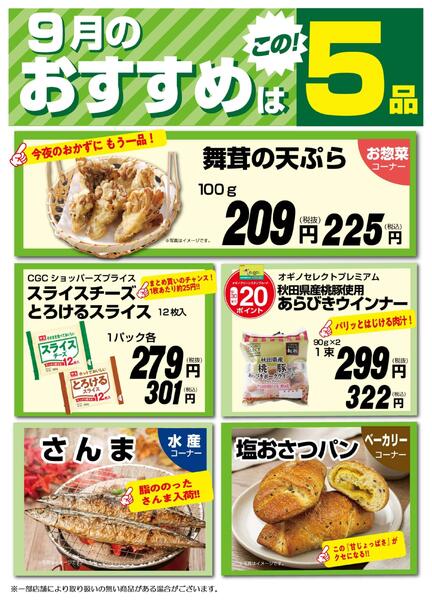 9月のおすすめ5品-1
