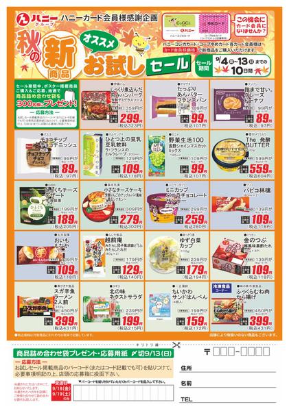 2026年9月4日〜13日まで秋の新商品オススメお試しセールのご案内-2