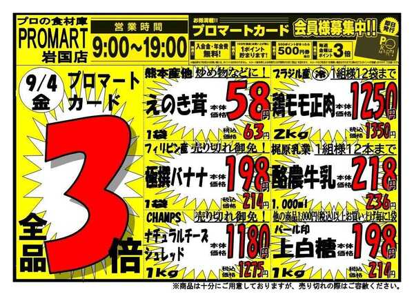 プロマート 9/4(金)～9/6(日)-1