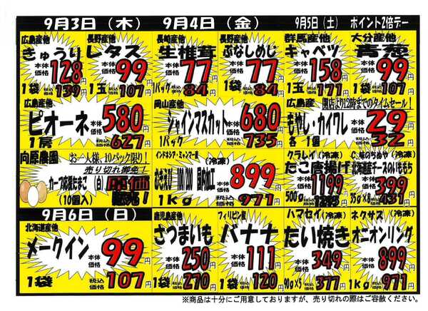 プロマート 8/31～9/6-2