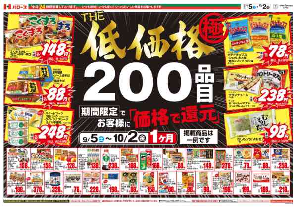 2026年9月6日〜10月2日までＴＨＥ低価格極　１０/２まで２００品目-1