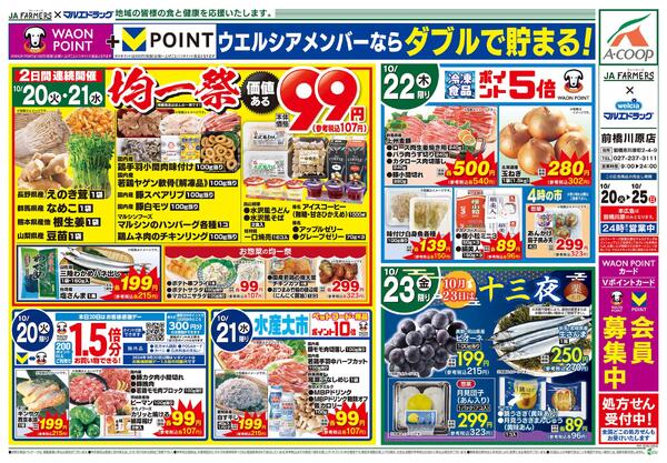 JA-ファーマーズ×マルエドラッグ前橋川原10月21日号チラシ-1
