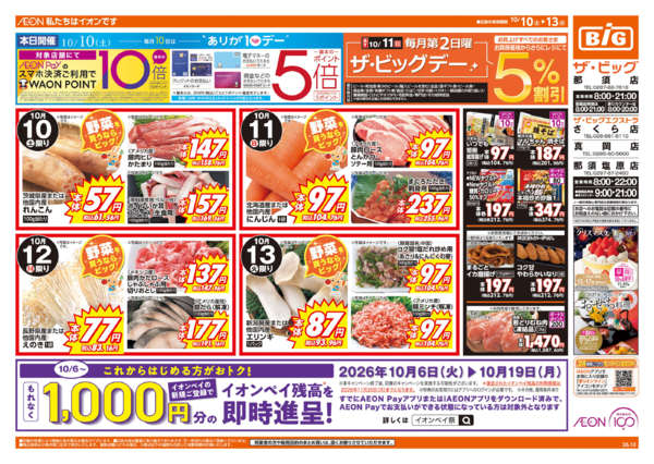 2026年10月10日〜13日まで10/11(日)はザ・ビッグデーnew-1