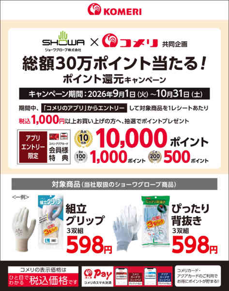 2026年9月29日〜10月31日までショーワグローブポイント還元キャンペーン-1