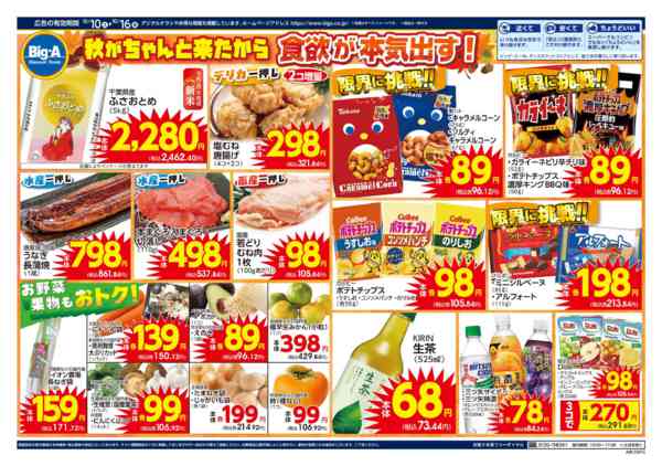 2026年10月10日〜16日まで１０／１０～ビッグ・エー今週のお買い得！new-1
