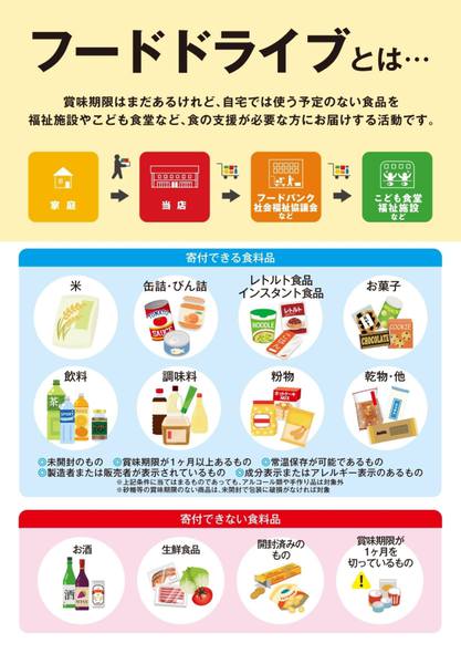 店舗限定　フードドライブにご協力ください-2